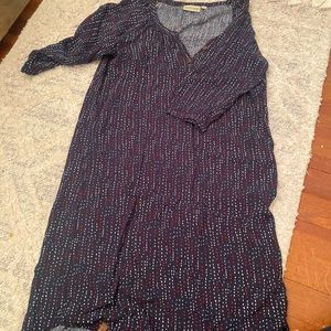 Naketano blue speckled dress quarter sleeve